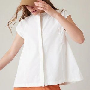 Athleta Performance Poplin Popover - White, Size L